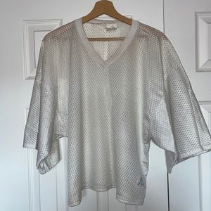 White oversized football jersey